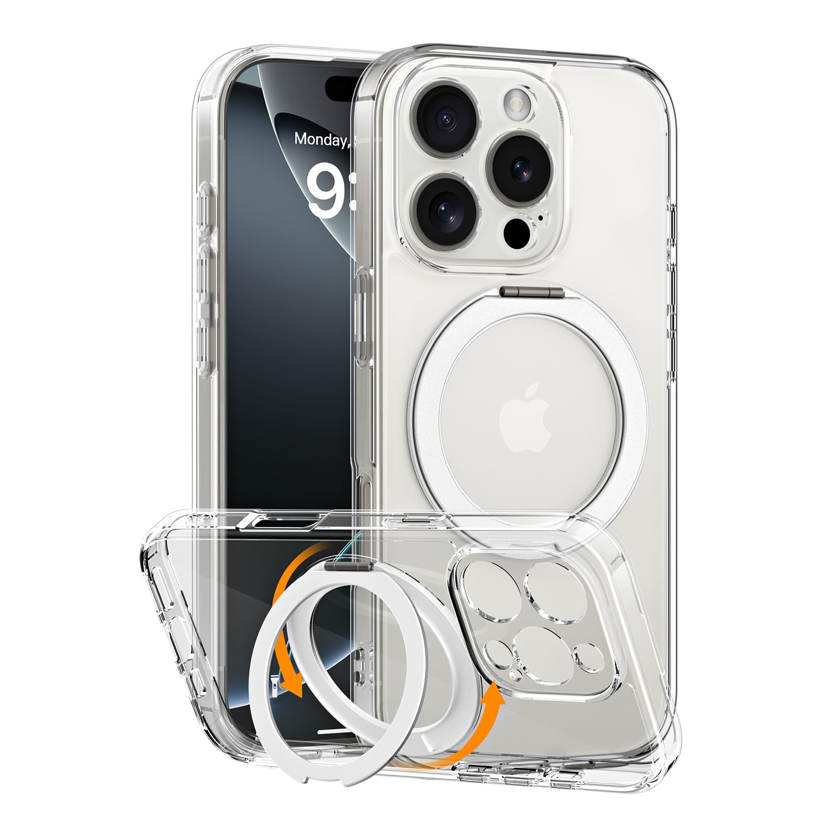 Foto 2 pulgar | Funda Magnética Coolqo Para Iphone 16 Pro Silver - Venta Internacional.