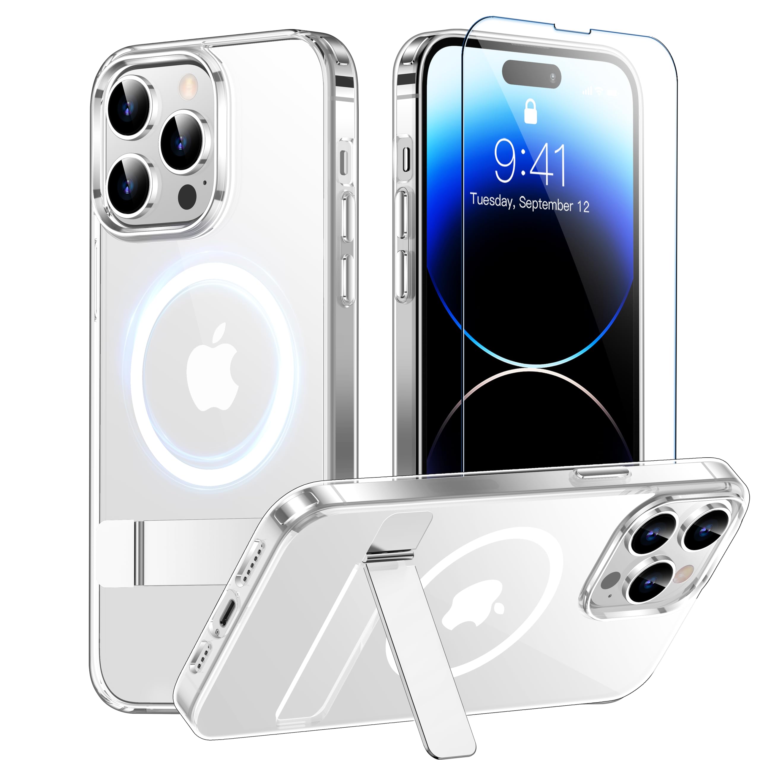 Funda De Teléfono Temdan Magnetic Para Iphone 14 Pro Clear De 6.1 Pulgadas - Venta Internacional. $797
