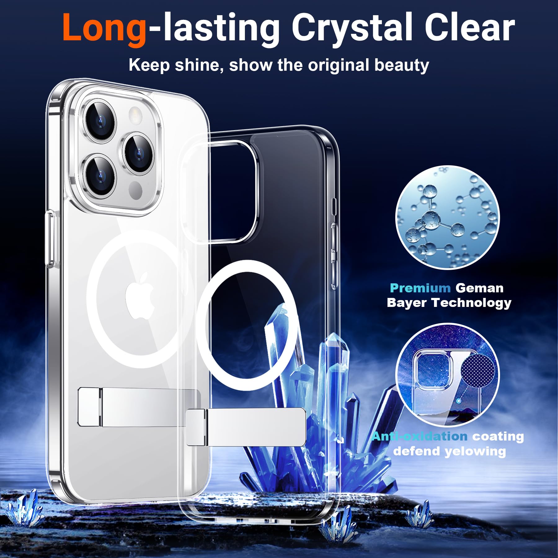 Foto 4 pulgar | Funda De Teléfono Temdan Magnetic Para Iphone 14 Pro Clear De 6.1 Pulgadas - Venta Internacional.