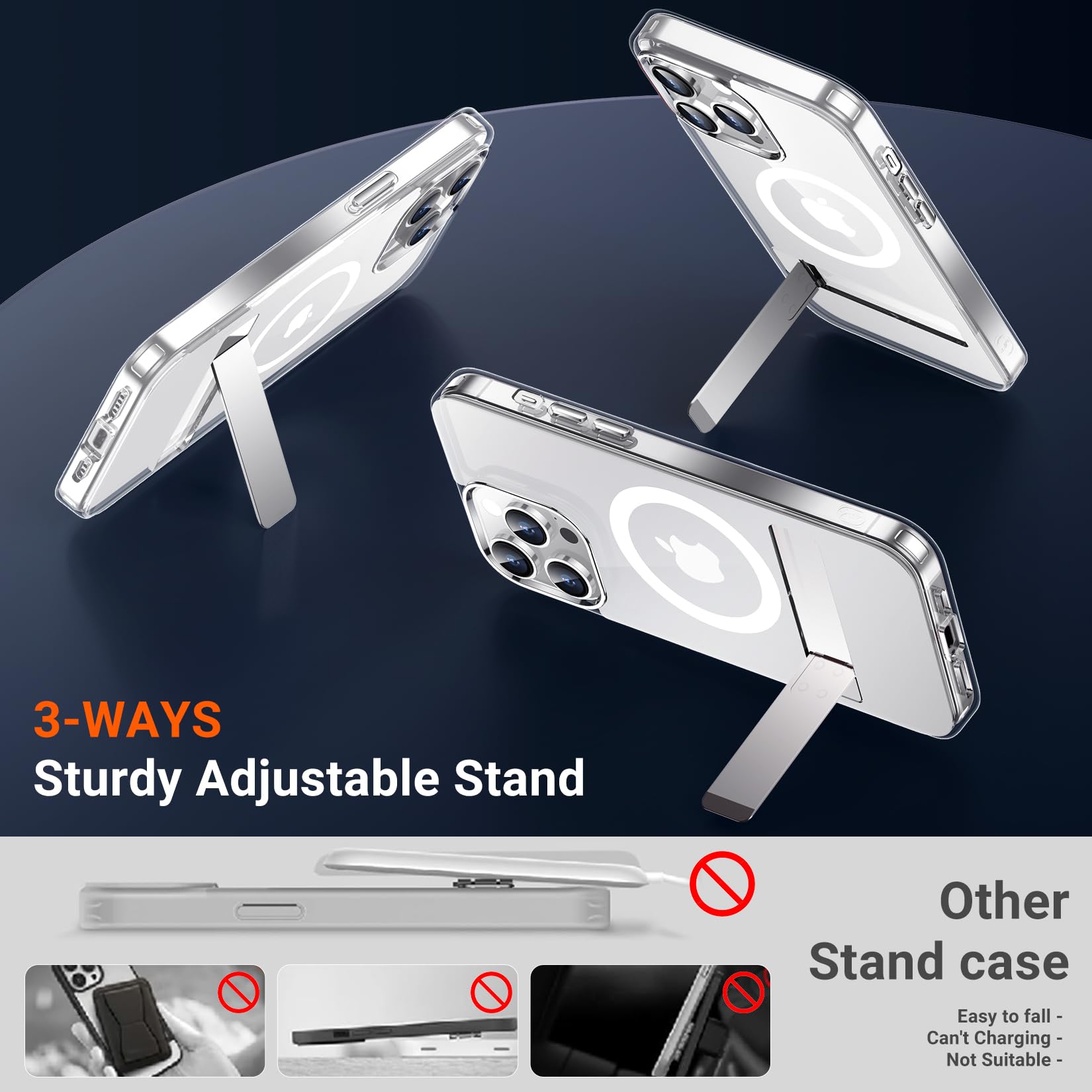 Foto 5 pulgar | Funda De Teléfono Temdan Magnetic Para Iphone 14 Pro Clear De 6.1 Pulgadas - Venta Internacional.