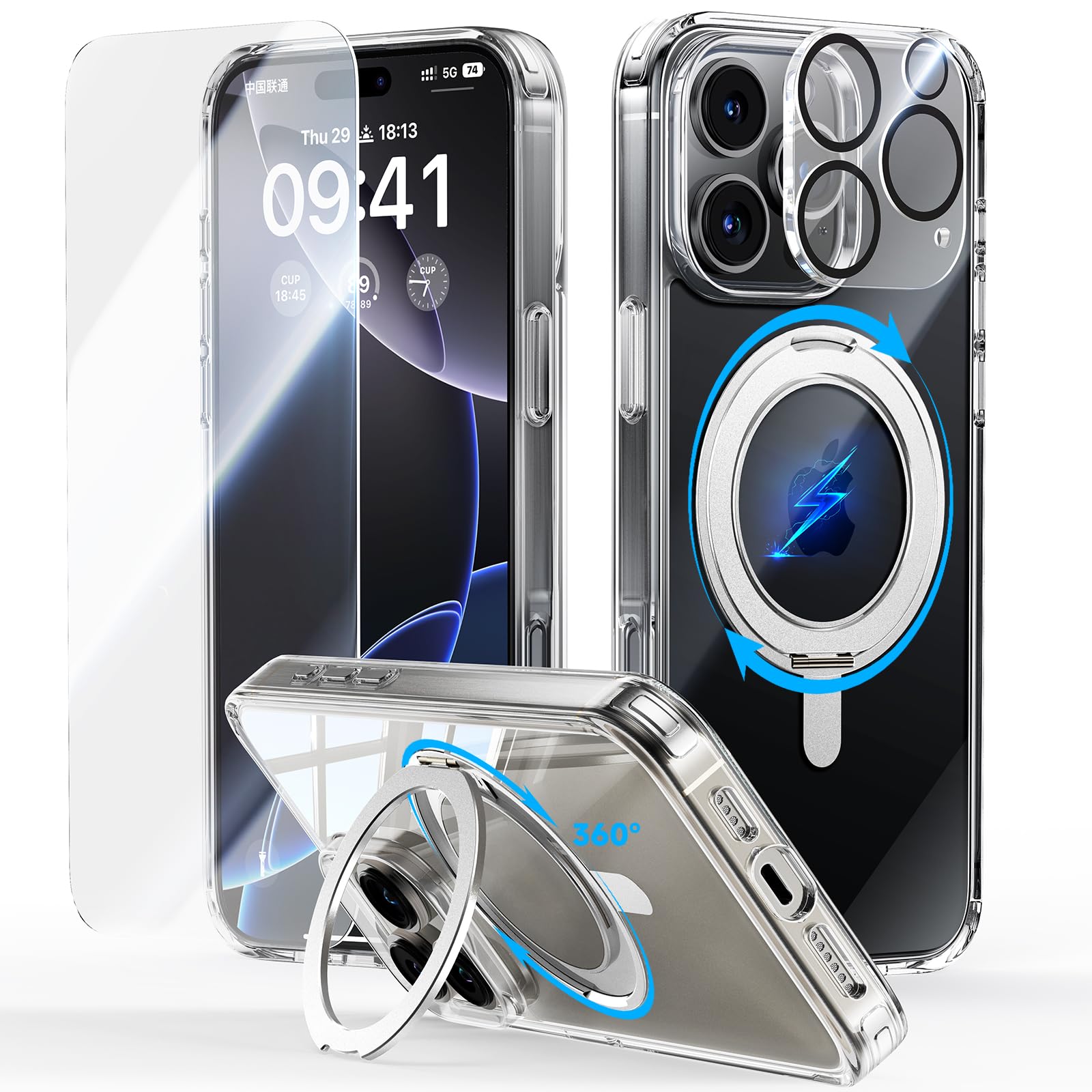 Foto 2 pulgar | Funda Jueshituo 3 En 1 De La Serie Tickstand Para Iphone 16 Pro De 6.3 Pulgadas - Venta Internacional.