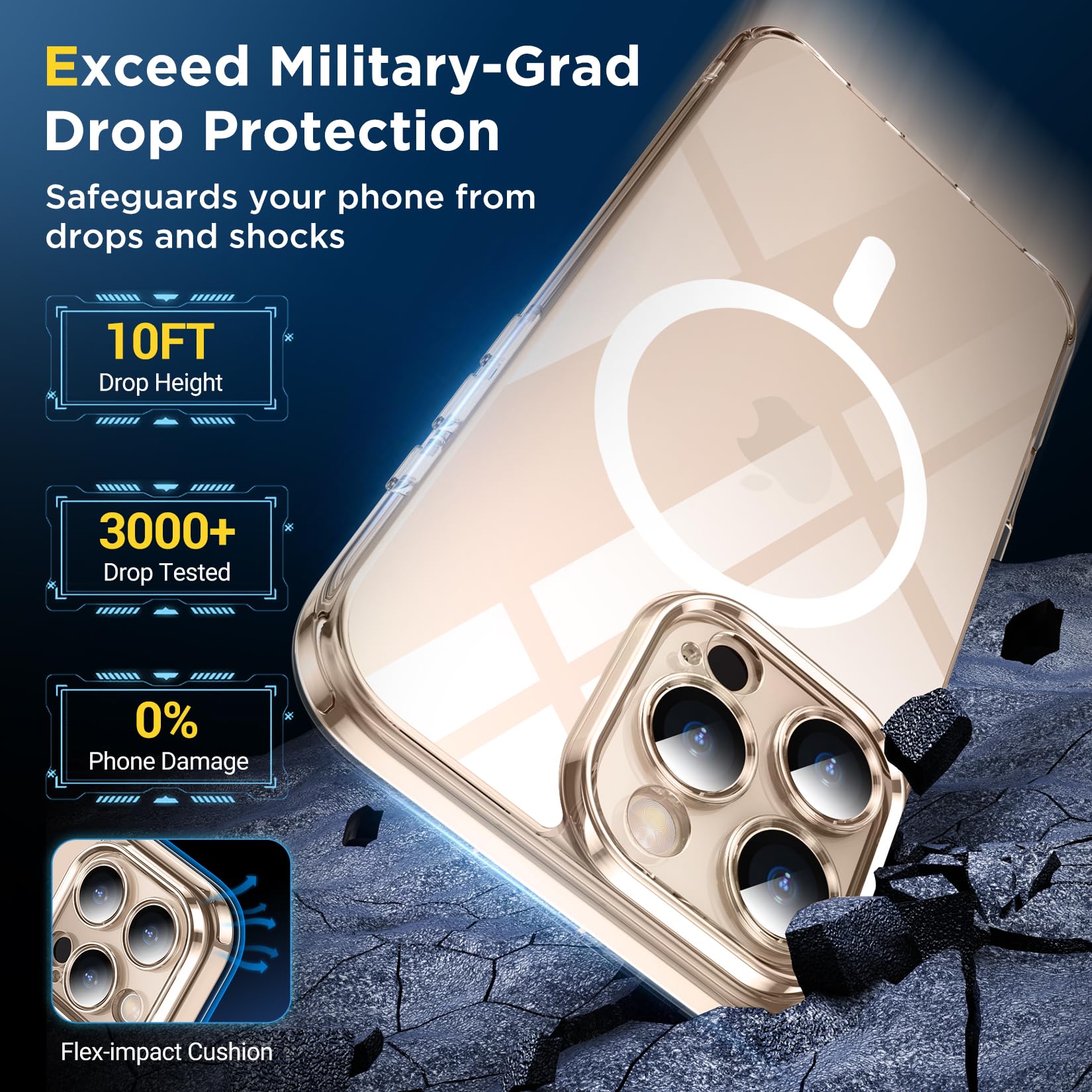 Foto 4 pulgar | Funda De Teléfono Spidercase Para Iphone 16 Pro Max Con Protectores De Pantalla - Venta Internacional.