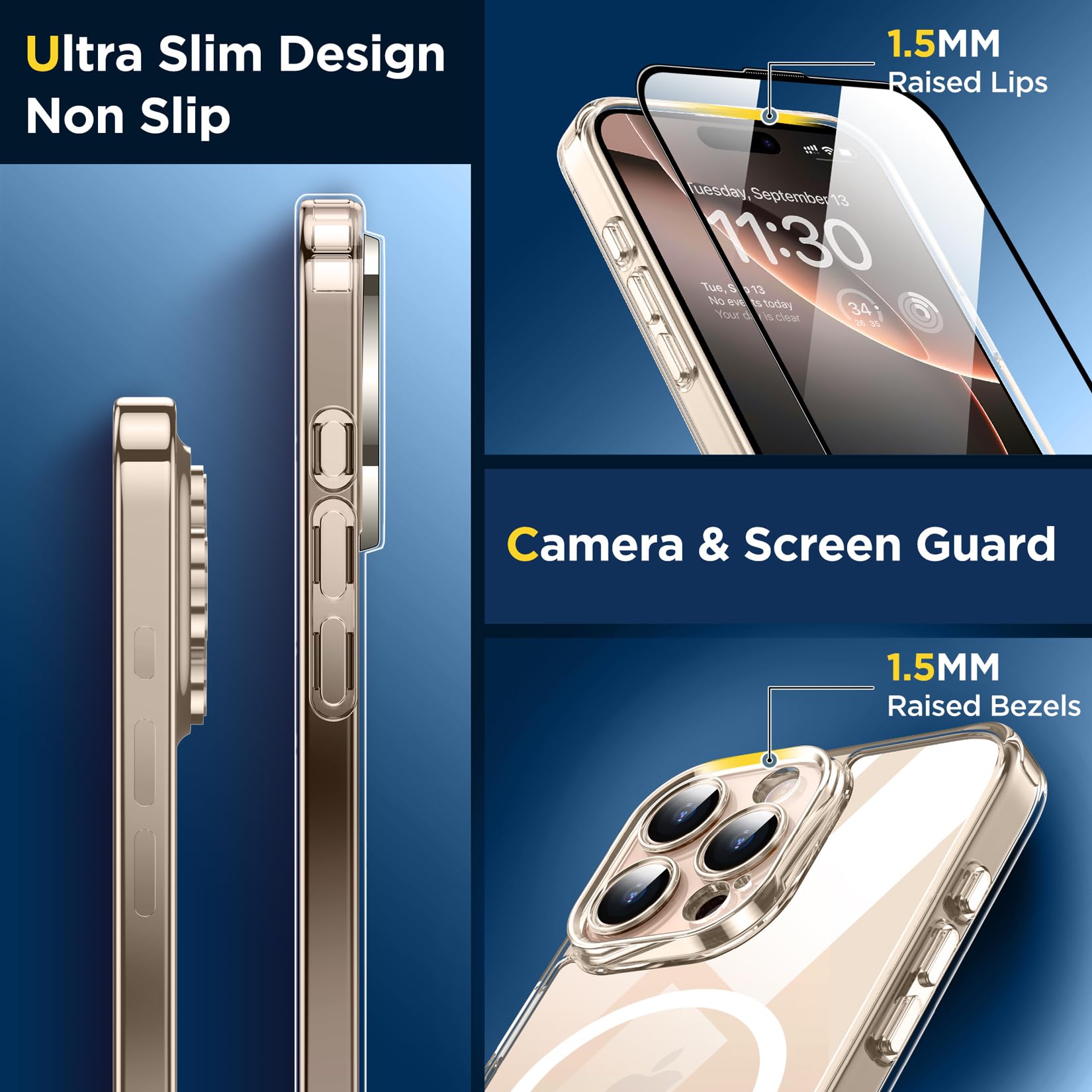 Foto 6 pulgar | Funda De Teléfono Spidercase Para Iphone 16 Pro Max Con Protectores De Pantalla - Venta Internacional.