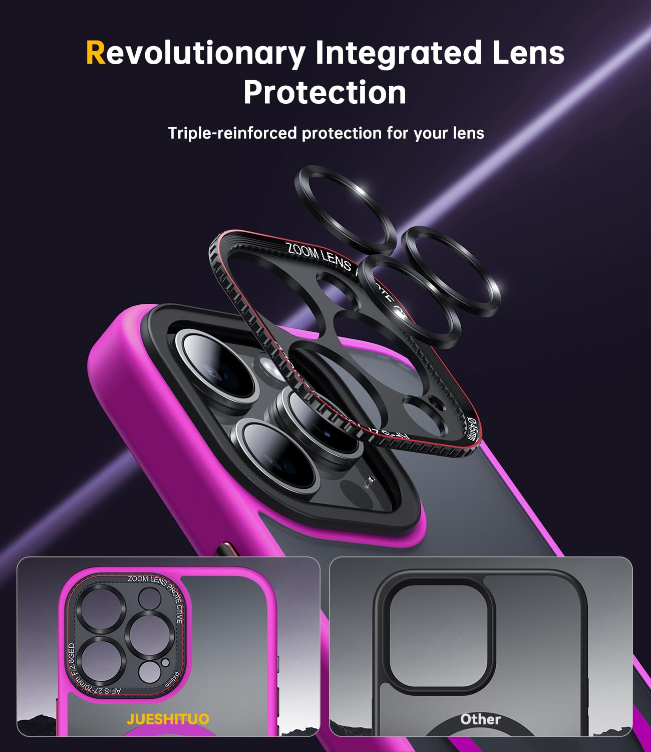 Foto 4 pulgar | Funda Jueshituo Para Iphone 16 Pro Max Con Protector De Pantalla - Venta Internacional.