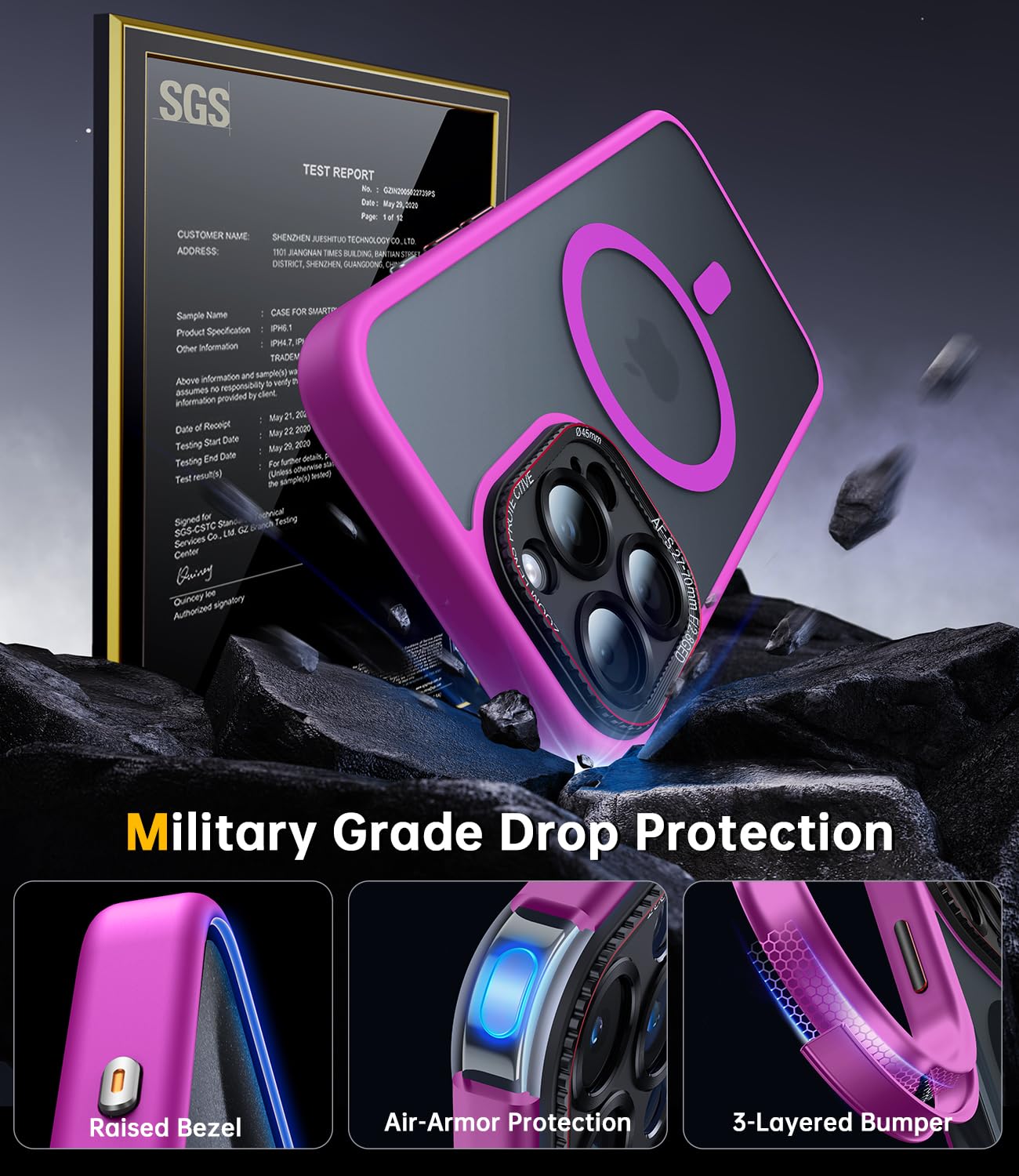 Foto 7 pulgar | Funda Jueshituo Para Iphone 16 Pro Max Con Protector De Pantalla - Venta Internacional.