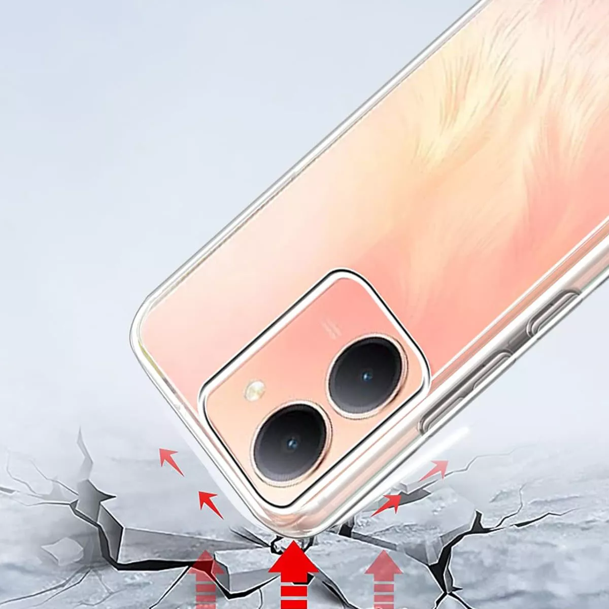 Foto 3 pulgar | Funda Para Vivo Y36 5g Hybrid Clear Kiosla Case Reforzado
