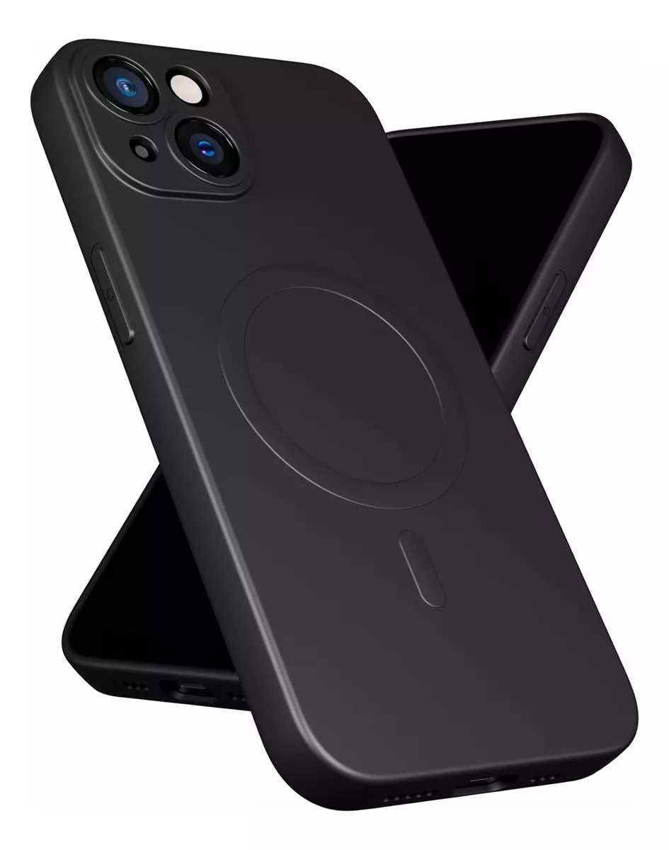 Foto 2 pulgar | Funda Para Iphone 15 Plus Tpu Suave Con Magsafe Incluye Mica Negro Magsafe Black
