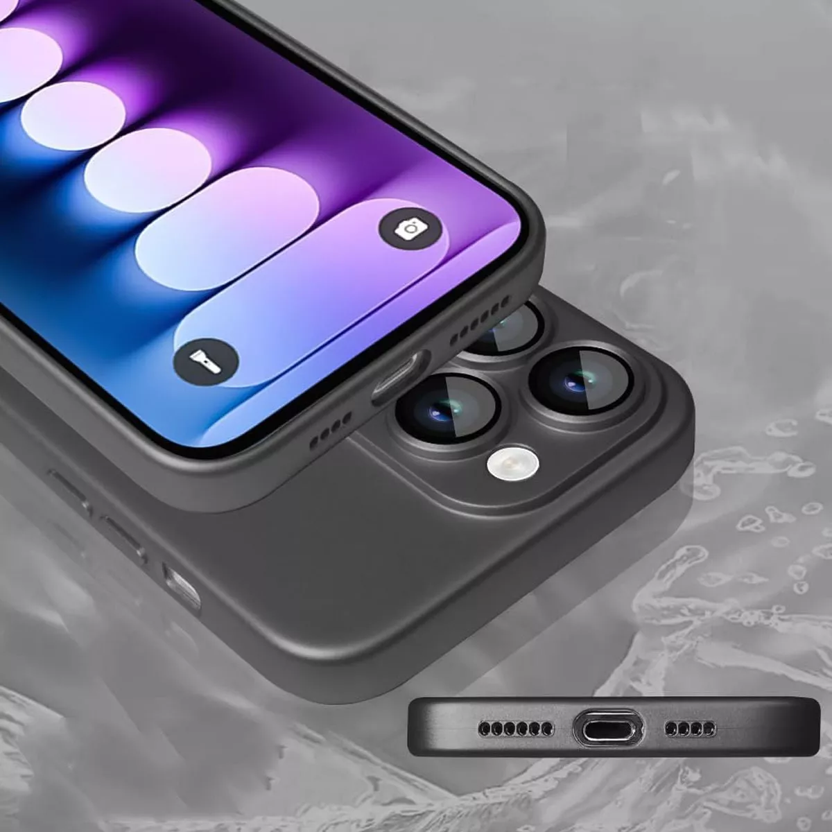 Foto 4 pulgar | Funda Para Iphone 15 Plus Tpu Suave Con Magsafe Incluye Mica Negro Magsafe Black