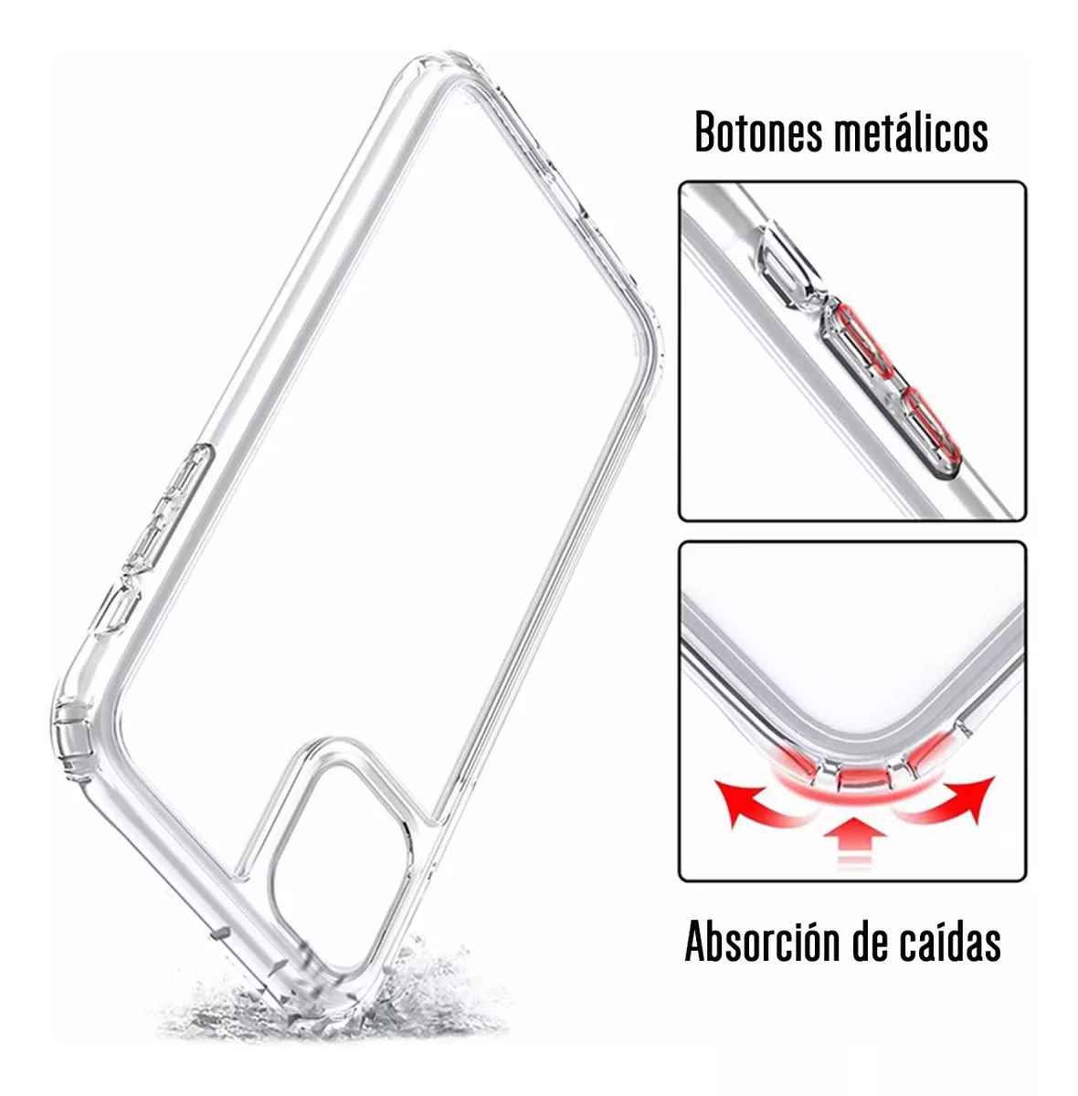 Foto 4 pulgar | Funda Para Oppo Reno 7 Hybrid Clear Case Premium Reforzado