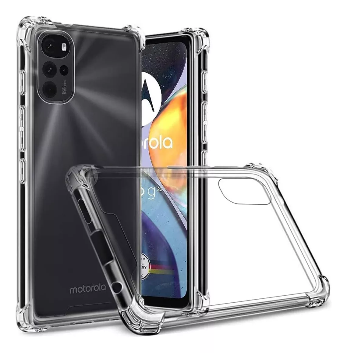 Foto 2 pulgar | Funda Para Moto G22 Acrigel Esquinas Reforzadas Uso Rudo Color Transparente