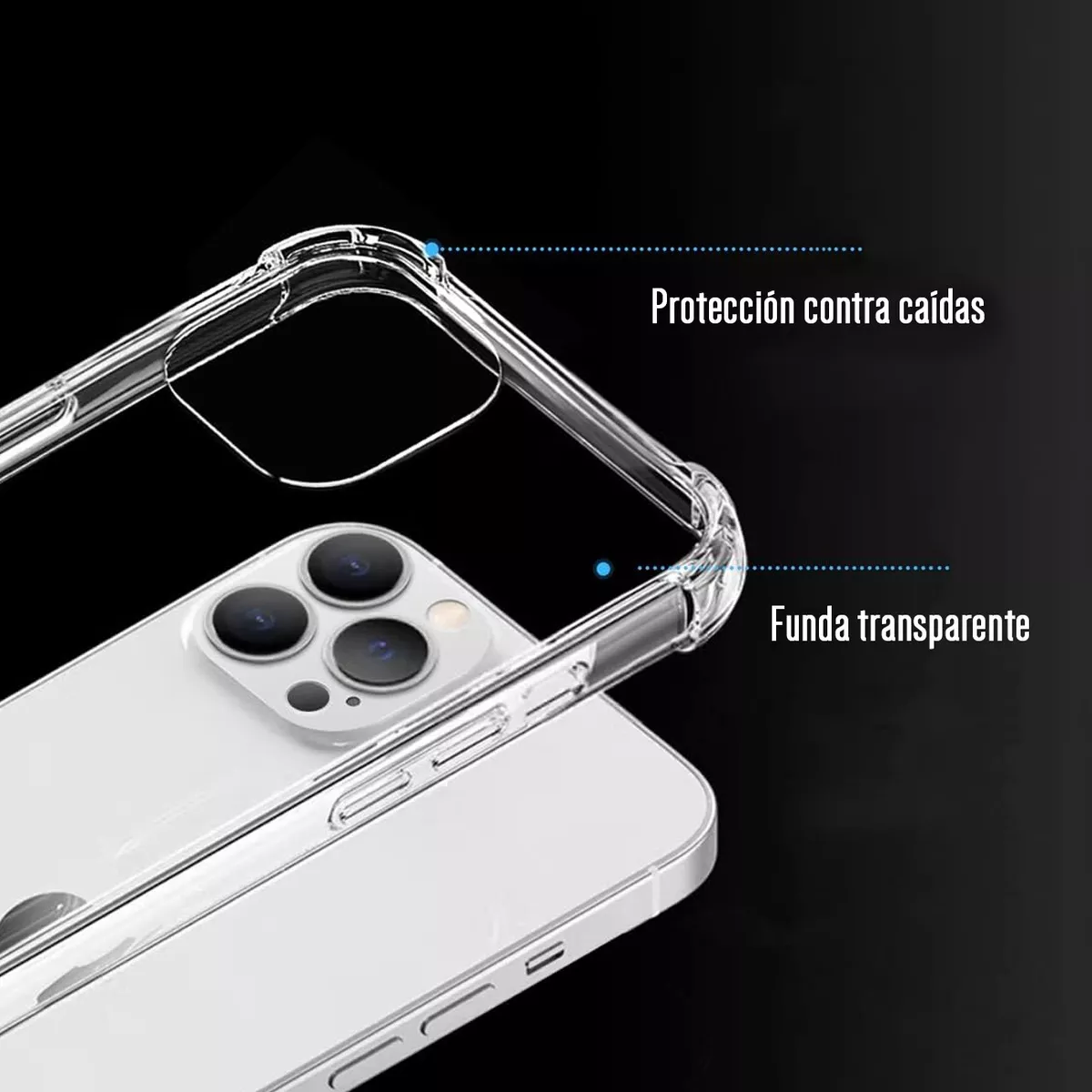 Foto 7 pulgar | Funda Para Iphone 14 Pro Protección Contra Golpes Airbag Tpu Color Transparente
