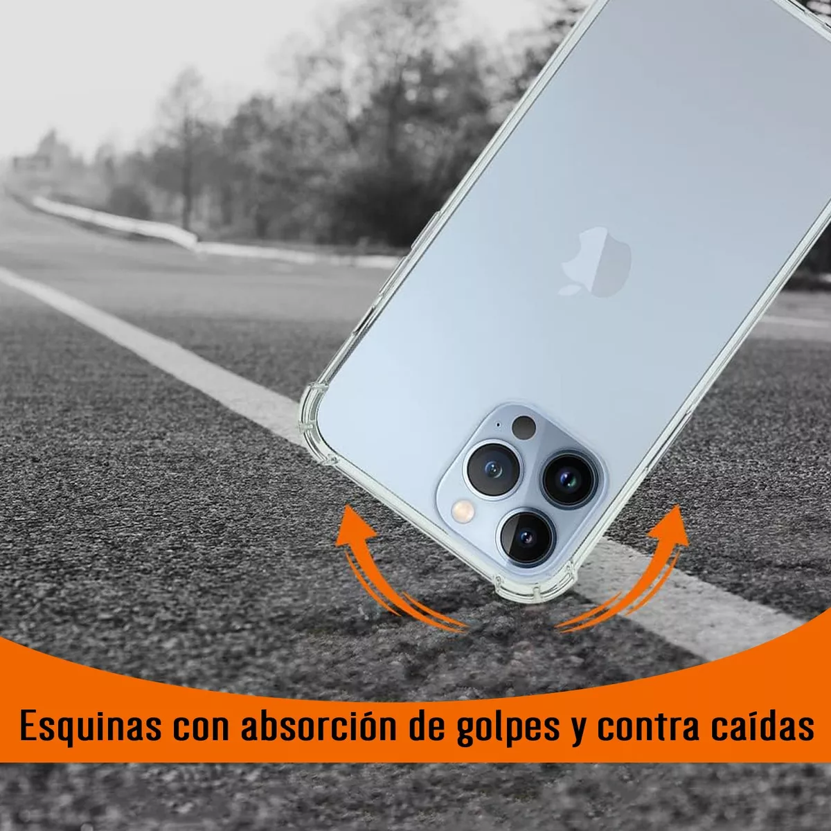 Foto 4 pulgar | Funda Para Iphone 13 Pro Max Contra Golpes Orilla Reforzada Color Transparente