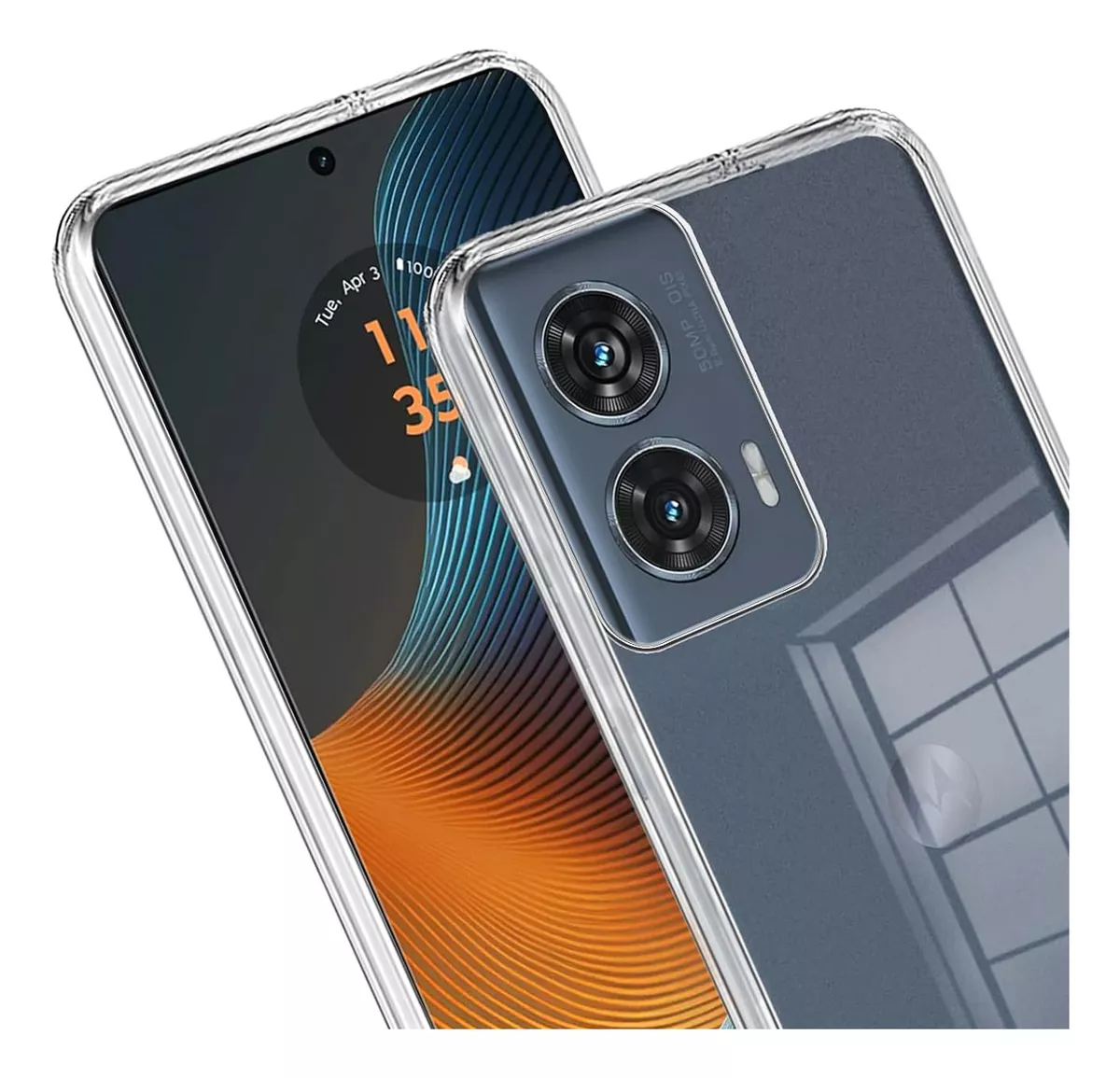 Foto 3 pulgar | Funda Para Moto Edge 50 Fusion Hybrid Clear Reforzada Tpu Premium