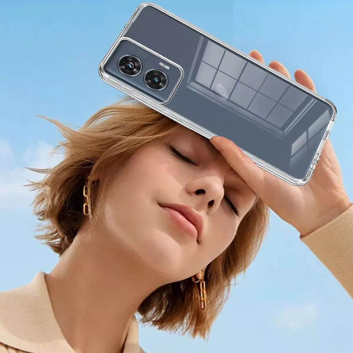 Foto 3 | Funda Para Moto Edge 50 Fusion Hybrid Clear Reforzada Tpu Premium