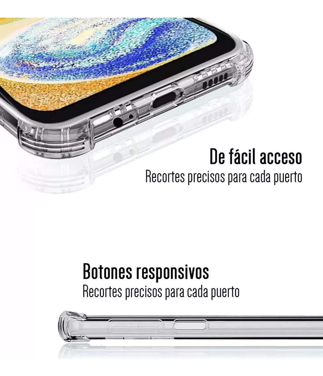 Foto 4 pulgar | Funda Para Samsung Galaxy A23 Acrigel Calidad Premium Esquinas Reforzadas Transparente