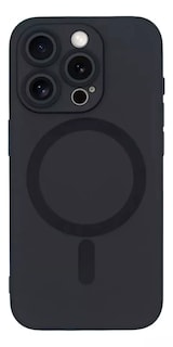 Foto 3 | Funda Para Iphone 15 Pro Tpu Suave Con Magsafe Incluye Mica Negro Magsafe Black
