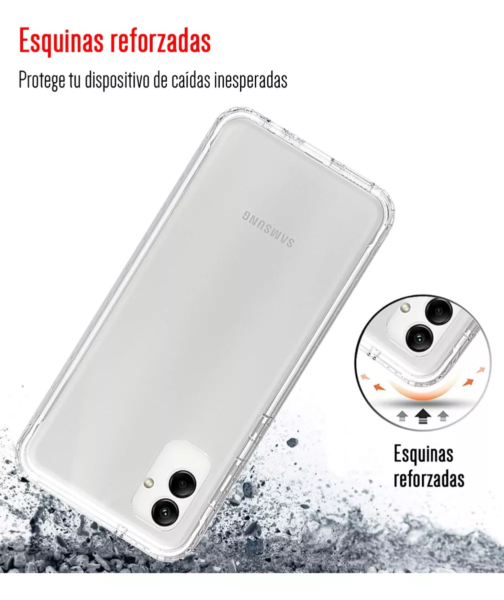 Foto 2 | Funda Para Galaxy A04 4g Acrigel Premium Esquina Reforzada Antigolpes Transparente