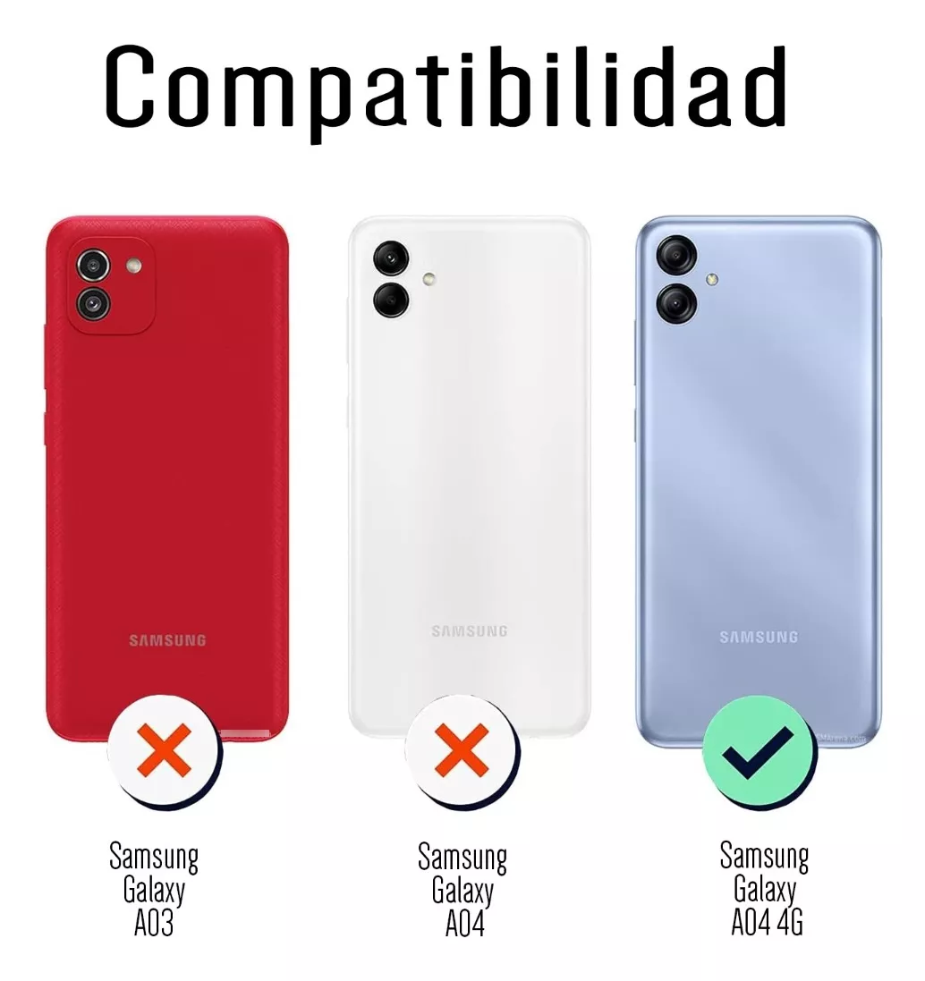 Foto 4 pulgar | Funda Para Galaxy A04 4g Acrigel Premium Esquina Reforzada Antigolpes Transparente
