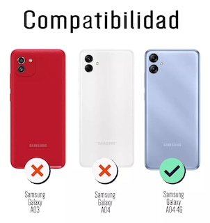 Foto 3 | Funda Para Galaxy A04 4g Acrigel Premium Esquina Reforzada Antigolpes Transparente