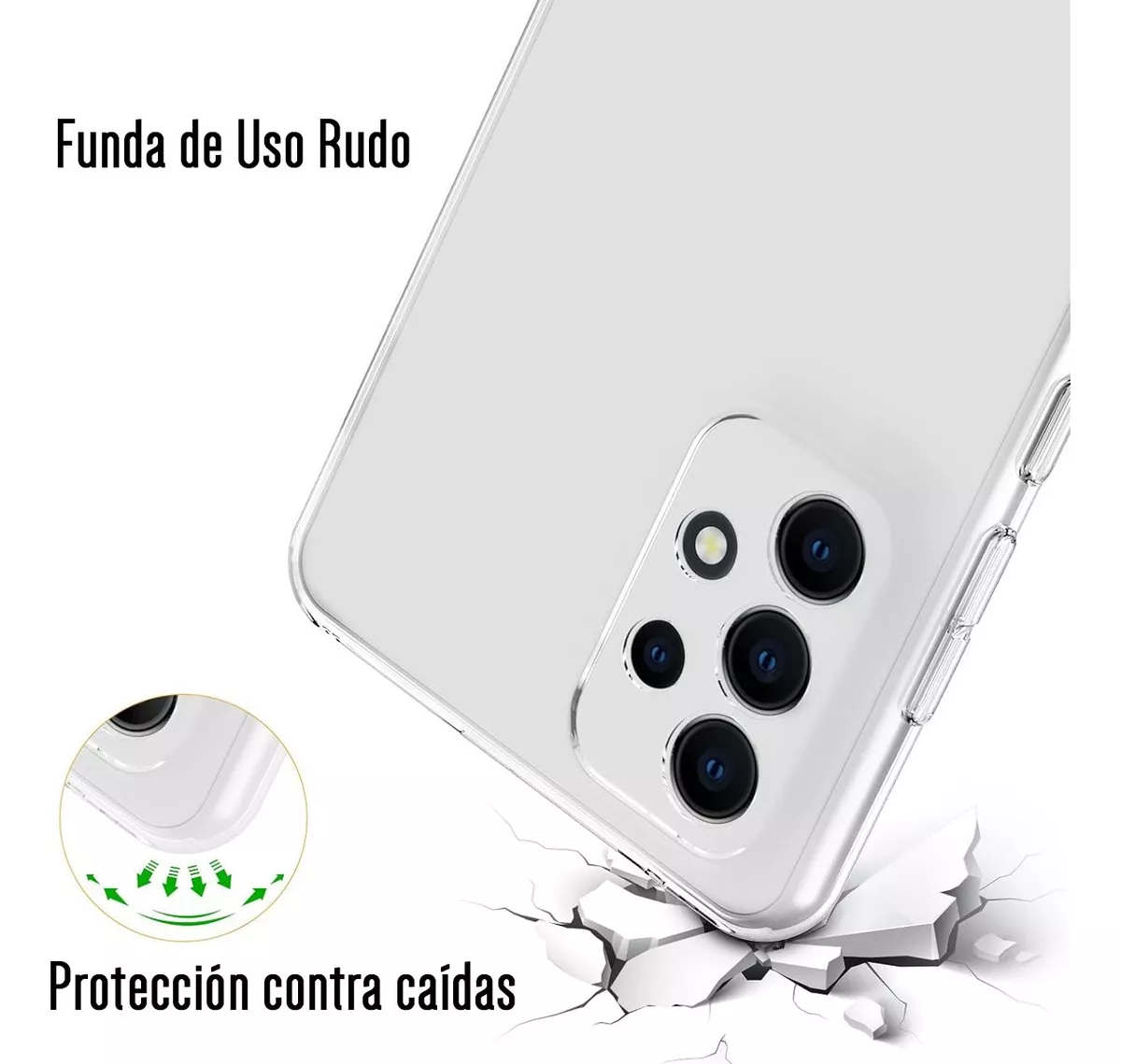 Foto 4 pulgar | Funda Para Galaxy A52/ A52s Hybrid Clear Protector Premium Tpu