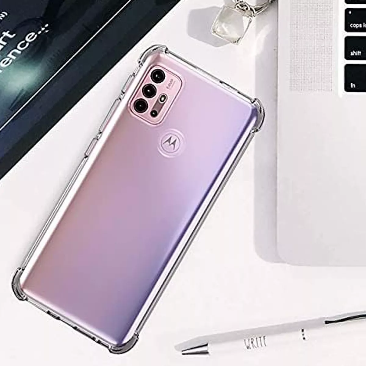 Foto 3 pulgar | Funda Para Moto G10/ G20/ G30 Acrigel Esquinas Reforzadas Transparente