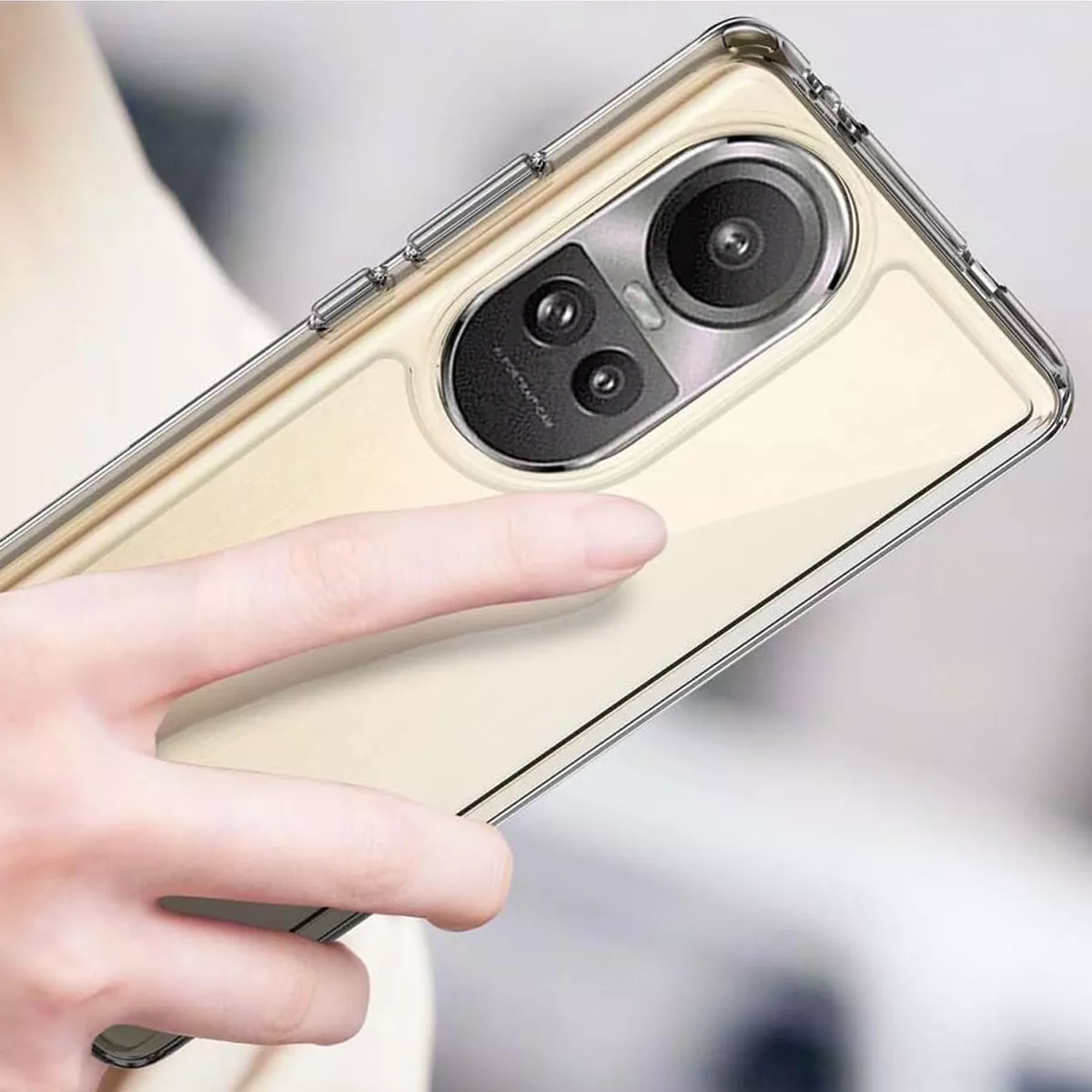 Foto 4 pulgar | Funda Para Oppo Reno 10/ 10 Pro Hybrid Clear Case Reforzado