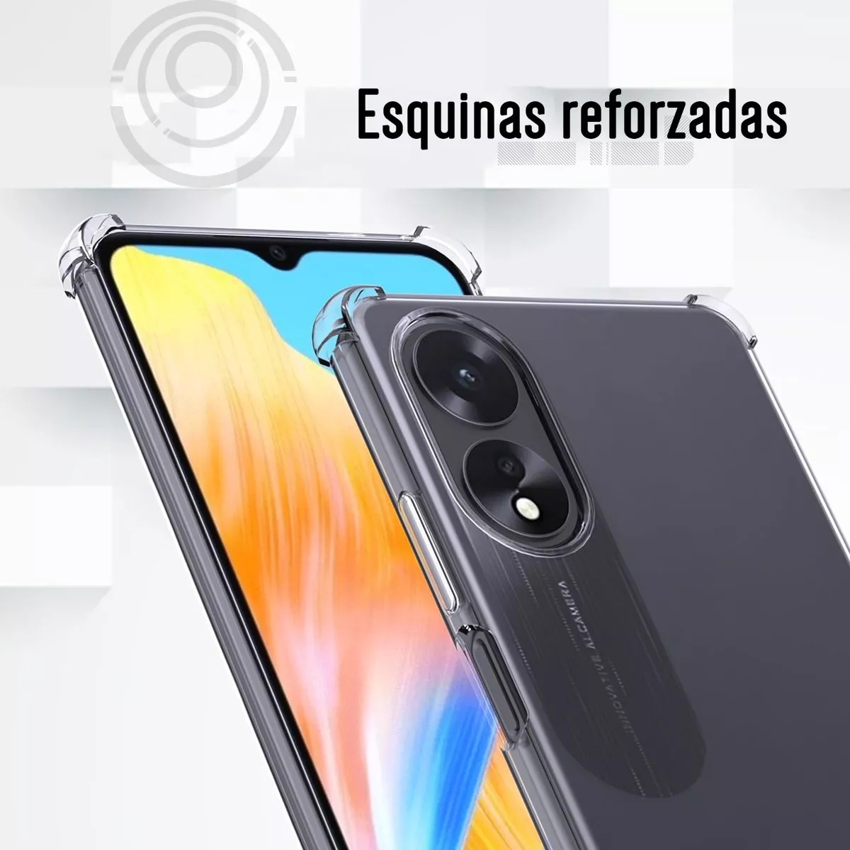 Foto 3 pulgar | Funda Para Oppo A38 4g Acrigel Ligera Uso Rudo Reforzada Color Transparente