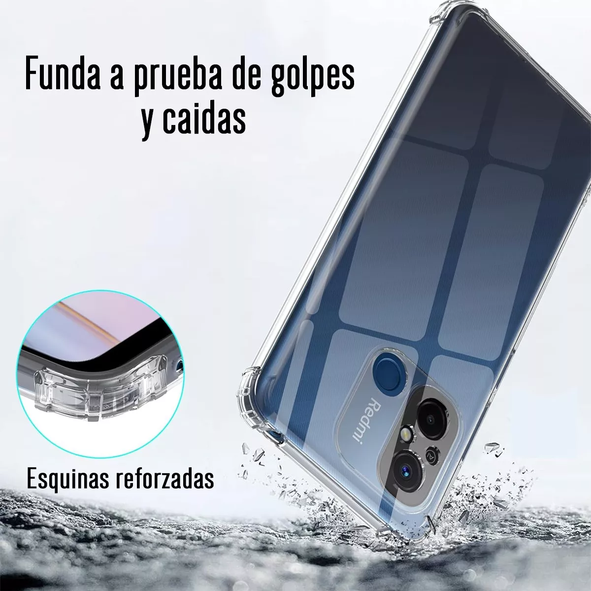Foto 4 pulgar | Funda Para Xiaomi Redmi 12 C/11a 4g/ Poco C55 Acrigel Premium Transparente