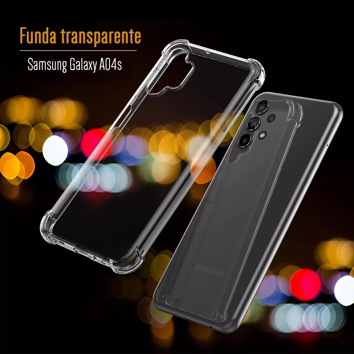 Foto 3 pulgar | Funda Para Samsung 04s Acrigel Esquinas Reforzadas Premium Color Transparente