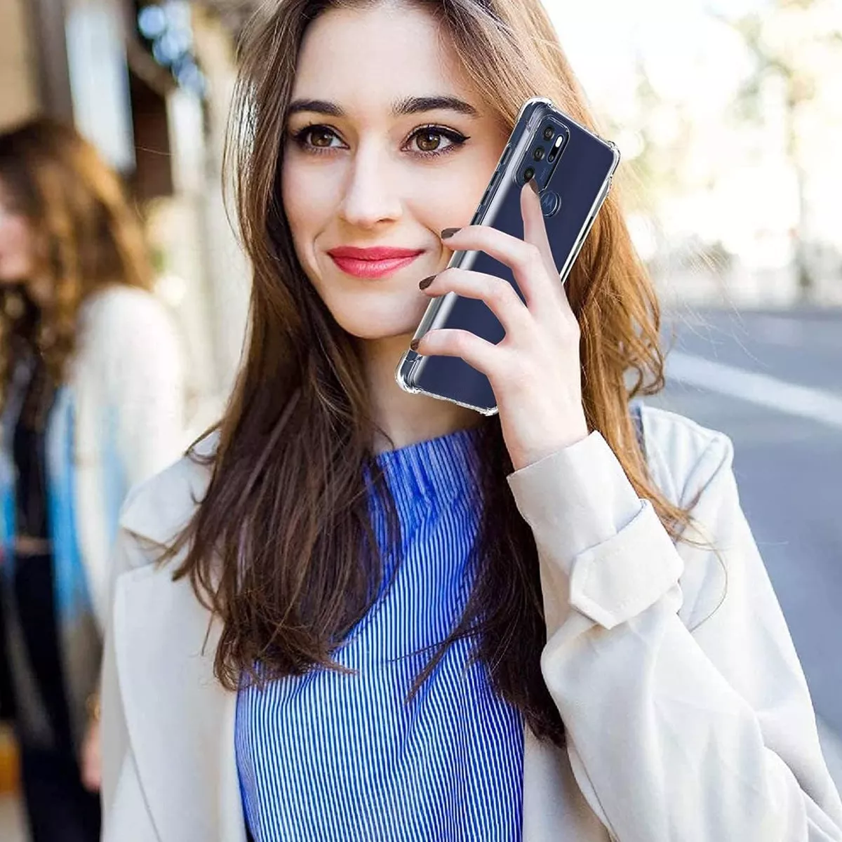 Foto 3 | Funda Para Motorola Acrigel Esquinas Reforzadas Uso Rudo Color Transparente Moto G60