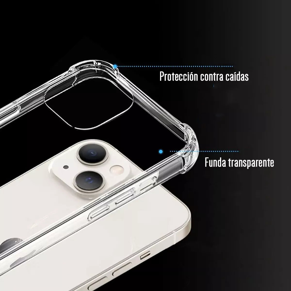Foto 3 pulgar | Funda Para Iphone 15 Acrigel Calidad Premium Esquinas Reforzadas Transparente Solo Compatible Con Iphone 15 Normal