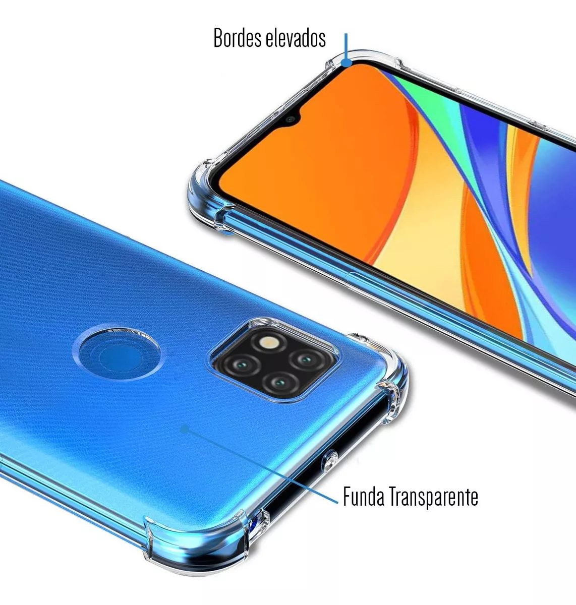 Foto 3 | Funda Para Xiaomi Redmi 9c/ 10a De Acrigel Premium Esquinas Reforzadas Transparente