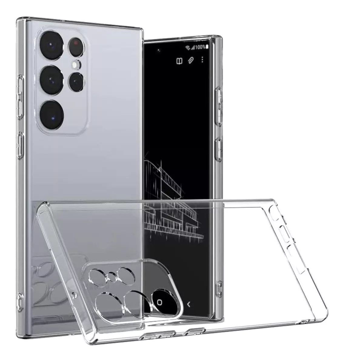 Funda Para Galaxy S25 Ultra Hybrid Clear Protector Premium Refrozado