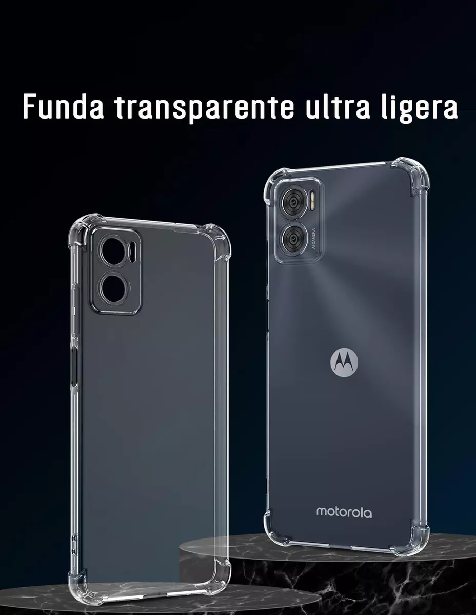 Foto 2 | Funda Para Motorola Moto E22 / E22i Kiosla Hard Shell Ligera Uso Rudo Reforzada Transparente