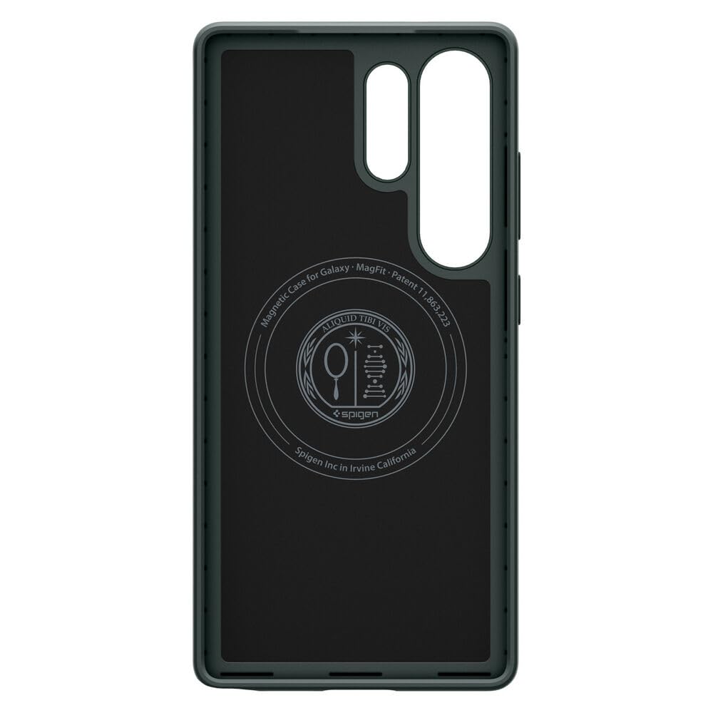 Foto 5 pulgar | Funda Spigen Thin Fit Magfit Para Galaxy S25 Ultra, Color Verde Abismo - Venta Internacional.