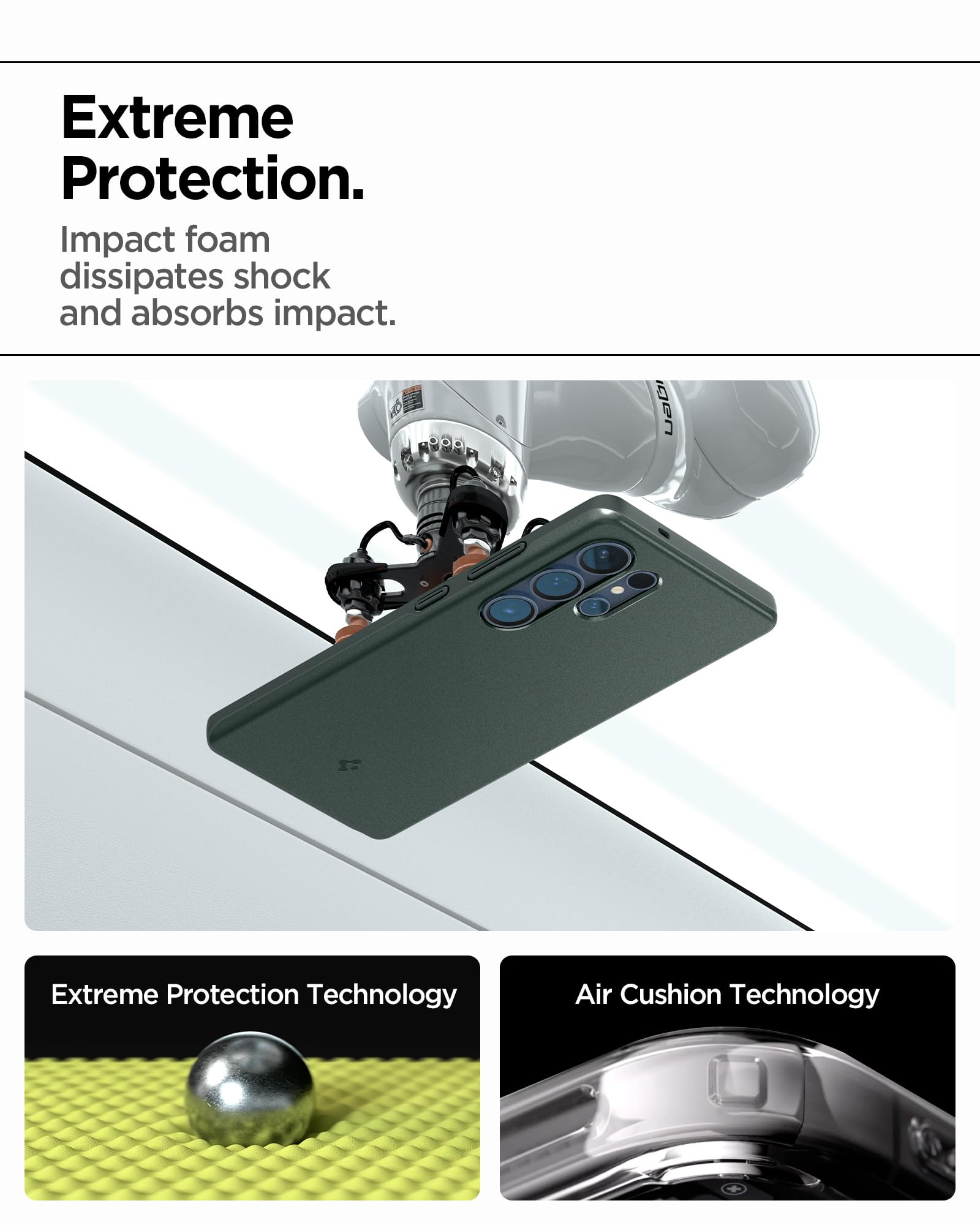 Foto 7 pulgar | Funda Spigen Thin Fit Magfit Para Galaxy S25 Ultra, Color Verde Abismo - Venta Internacional.