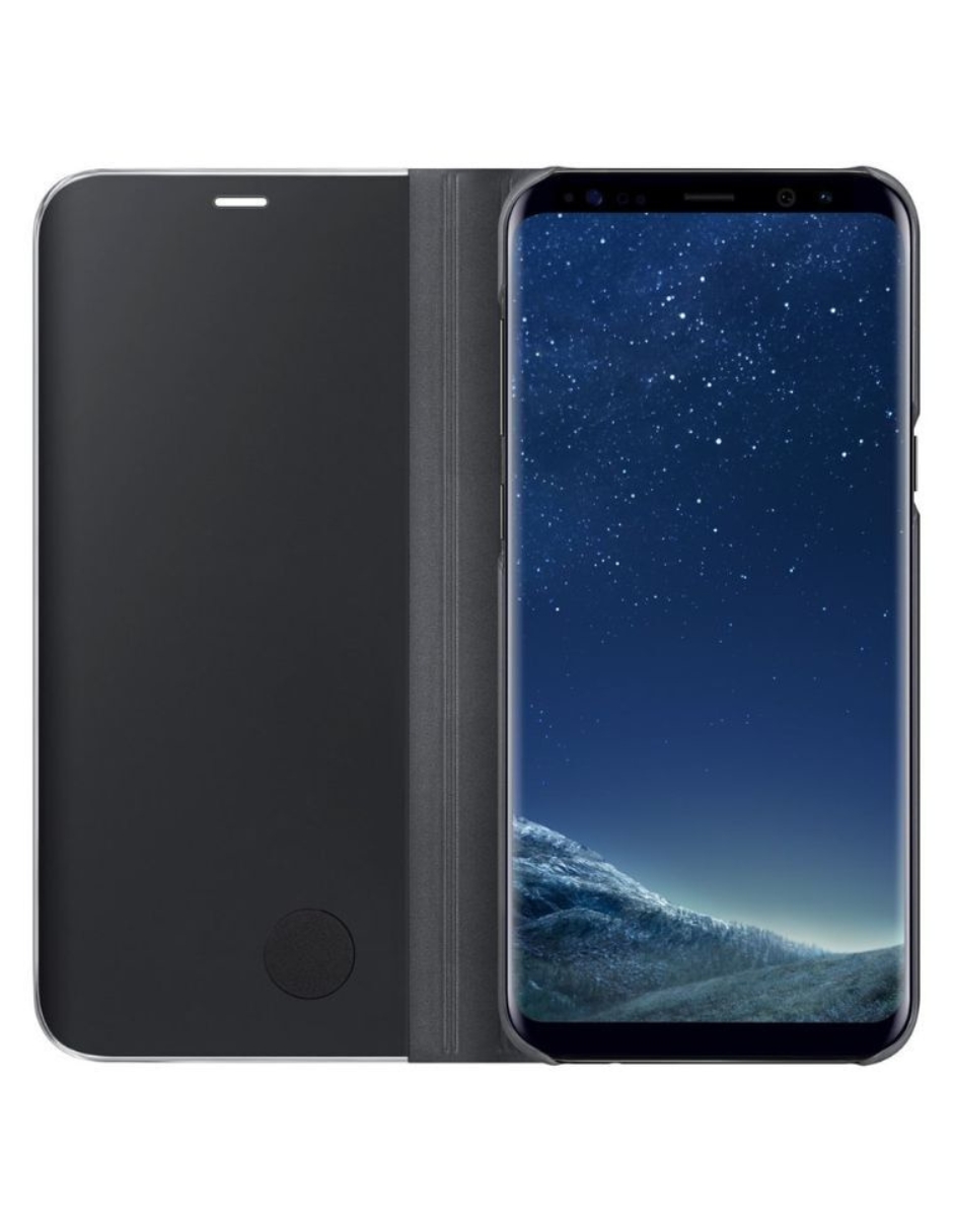 Foto 3 pulgar | Funda Para Samsung Galaxy S8 Plus Clear View Standing Cover Negra