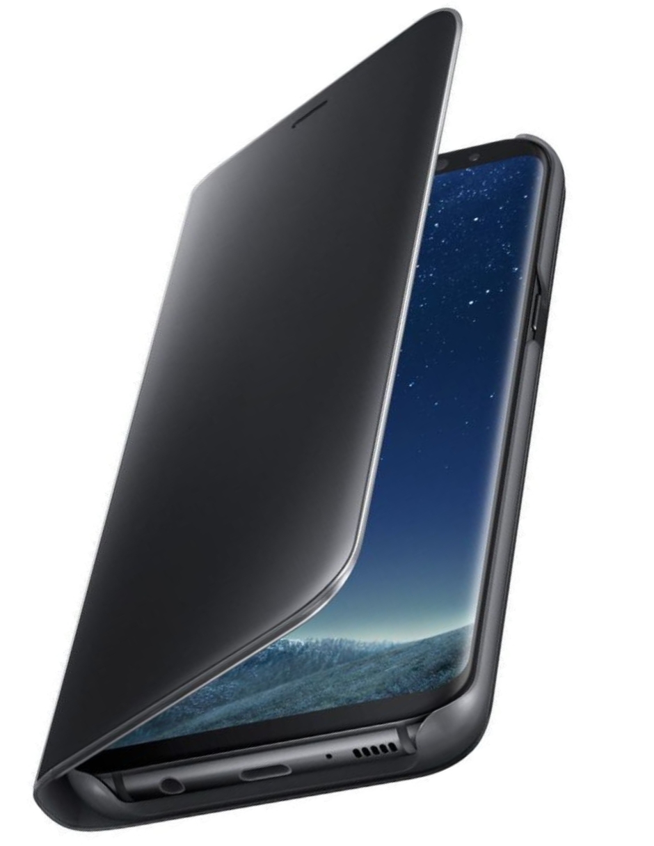 Foto 4 pulgar | Funda Para Samsung Galaxy S8 Plus Clear View Standing Cover Negra