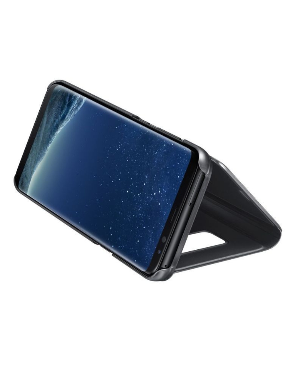 Foto 5 pulgar | Funda Para Samsung Galaxy S8 Plus Clear View Standing Cover Negra
