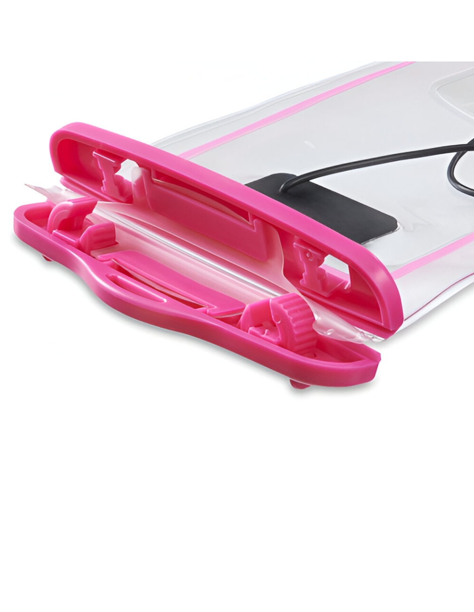 Foto 3 pulgar | Funda Impermeable Universal Para Celular Ic7183 Iwave Color Rosa