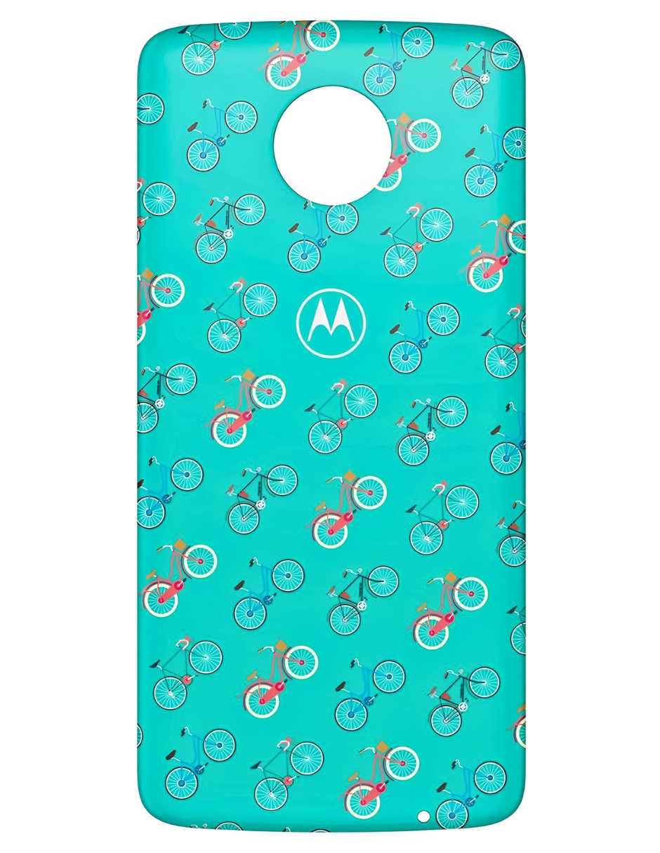 Cubierta Style Shell Para Motorla Z Diseño Bikes Color Menta
