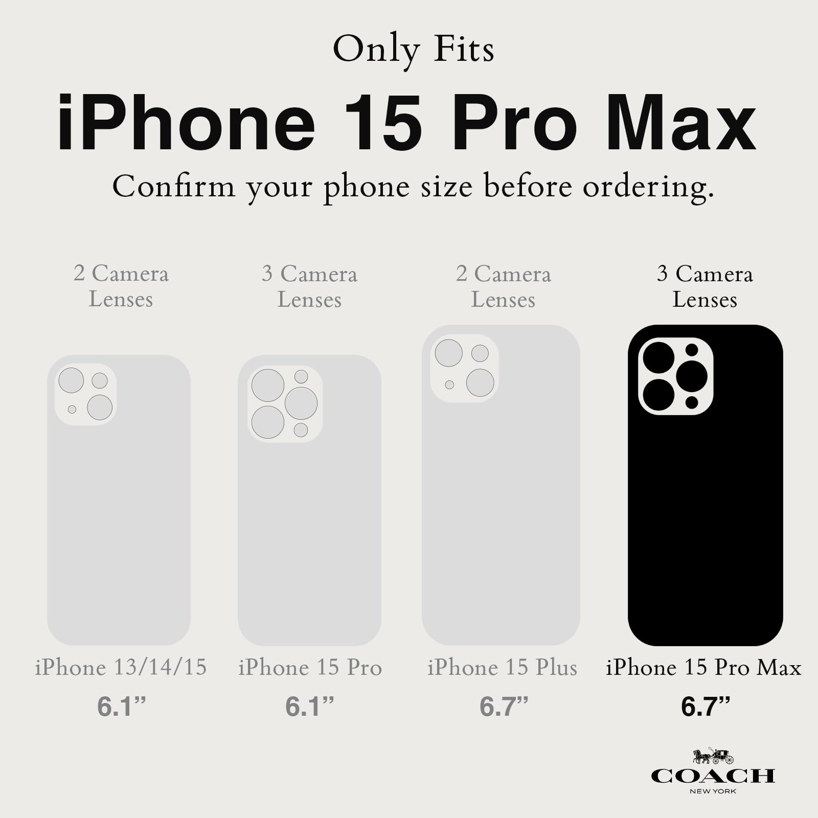 Foto 3 pulgar | Funda De Teléfono Coach Moody Floral Para Iphone 15 Pro Max - Venta Internacional.