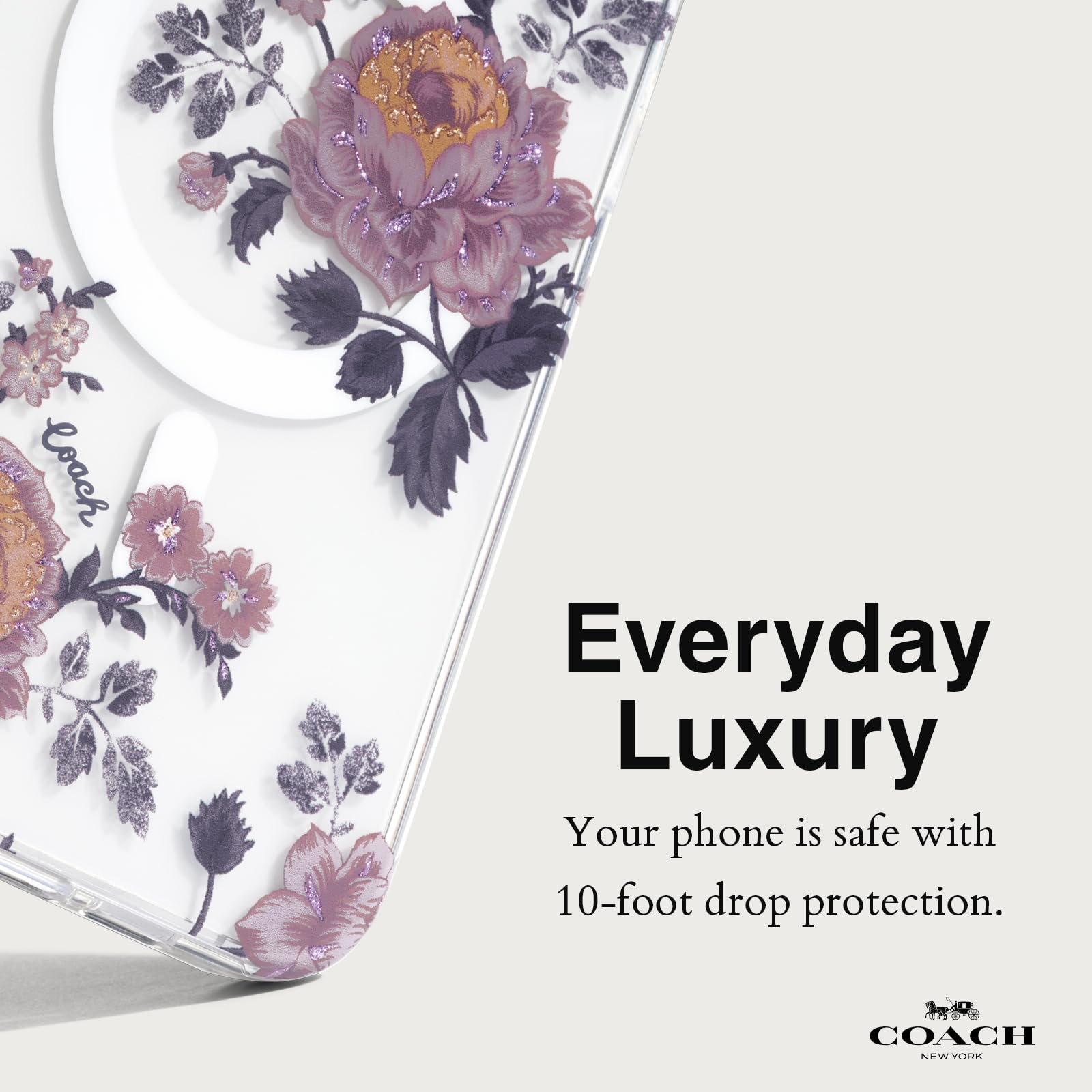 Foto 4 pulgar | Funda De Teléfono Coach Moody Floral Para Iphone 15 Pro Max - Venta Internacional.