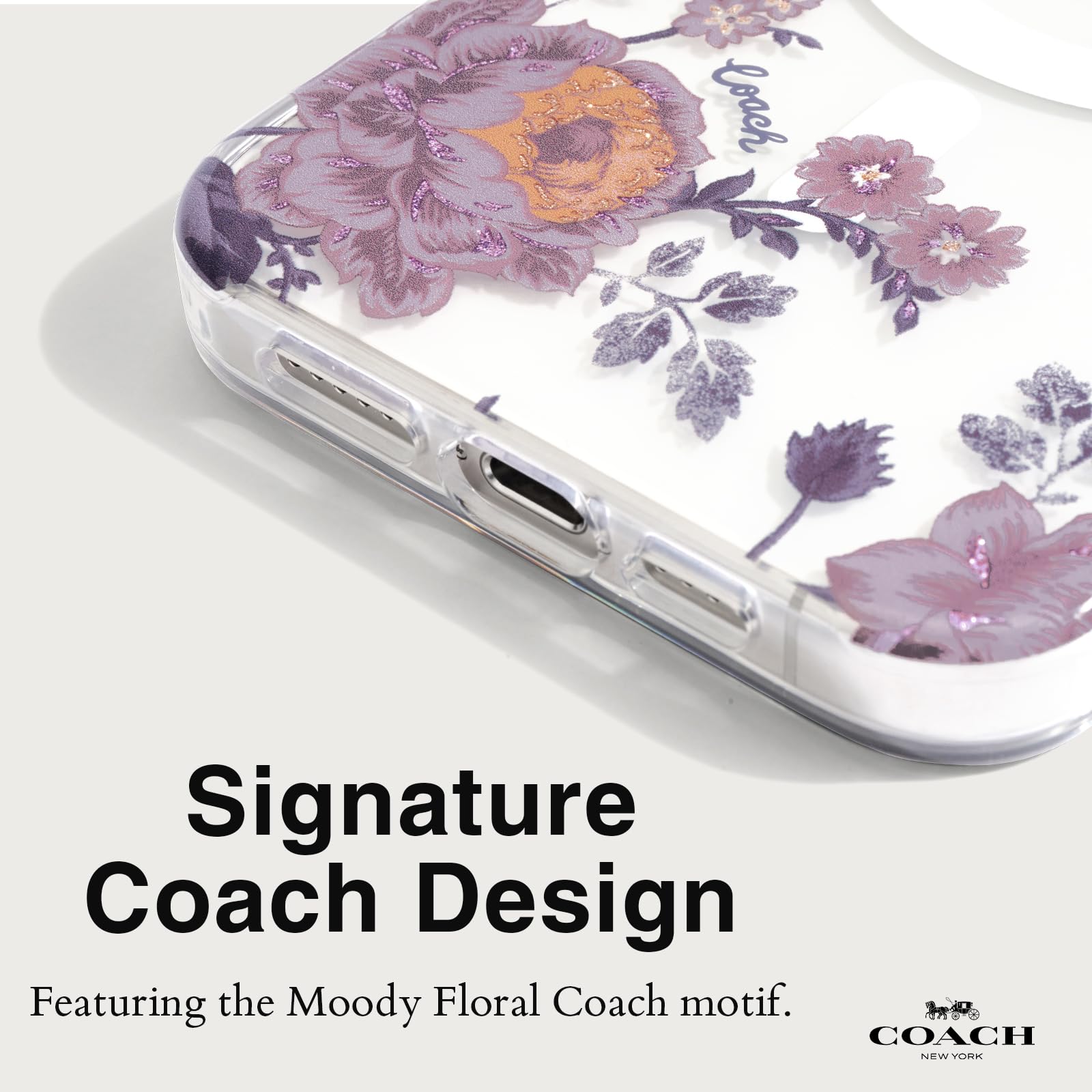 Foto 5 pulgar | Funda De Teléfono Coach Moody Floral Para Iphone 15 Pro Max - Venta Internacional.