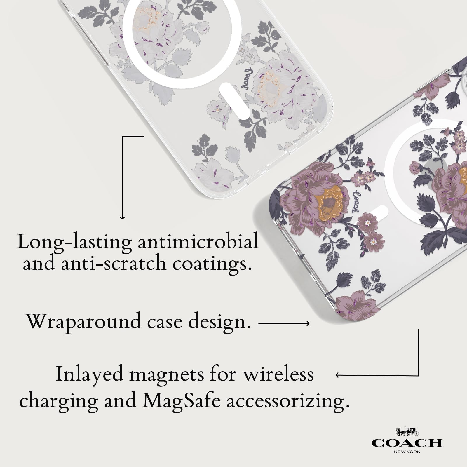 Foto 6 pulgar | Funda De Teléfono Coach Moody Floral Para Iphone 15 Pro Max - Venta Internacional.