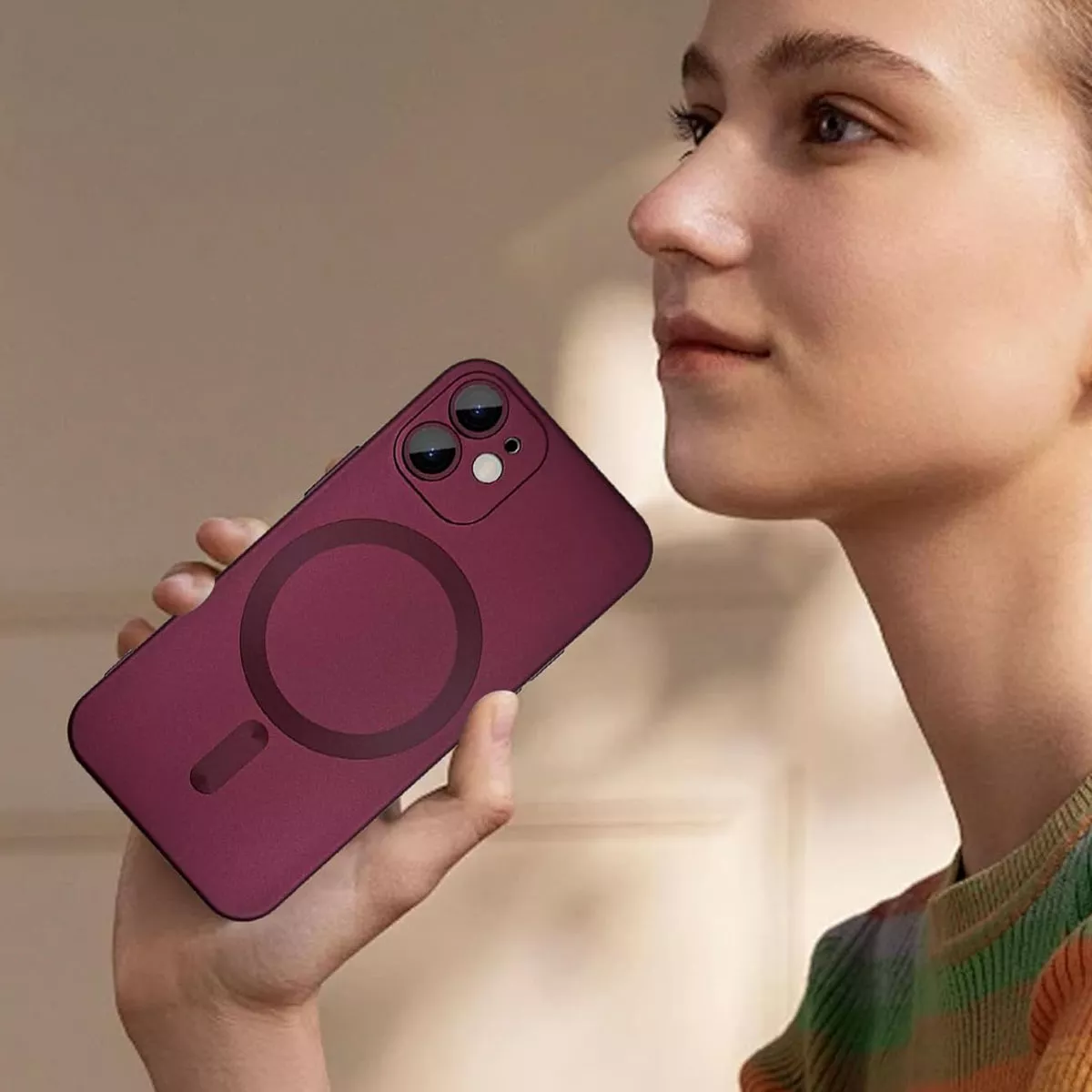 Foto 5 pulgar | Funda Para Iphone 12 Normal Soft Shell Magnetic Tpu Flexible
