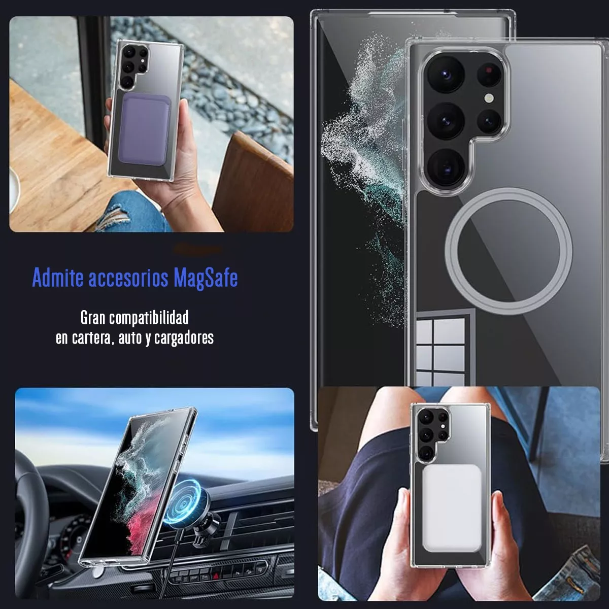 Foto 4 pulgar | Funda Para Galaxy S25 Ultra Magnetic Clear Kiosla Tpu Premium