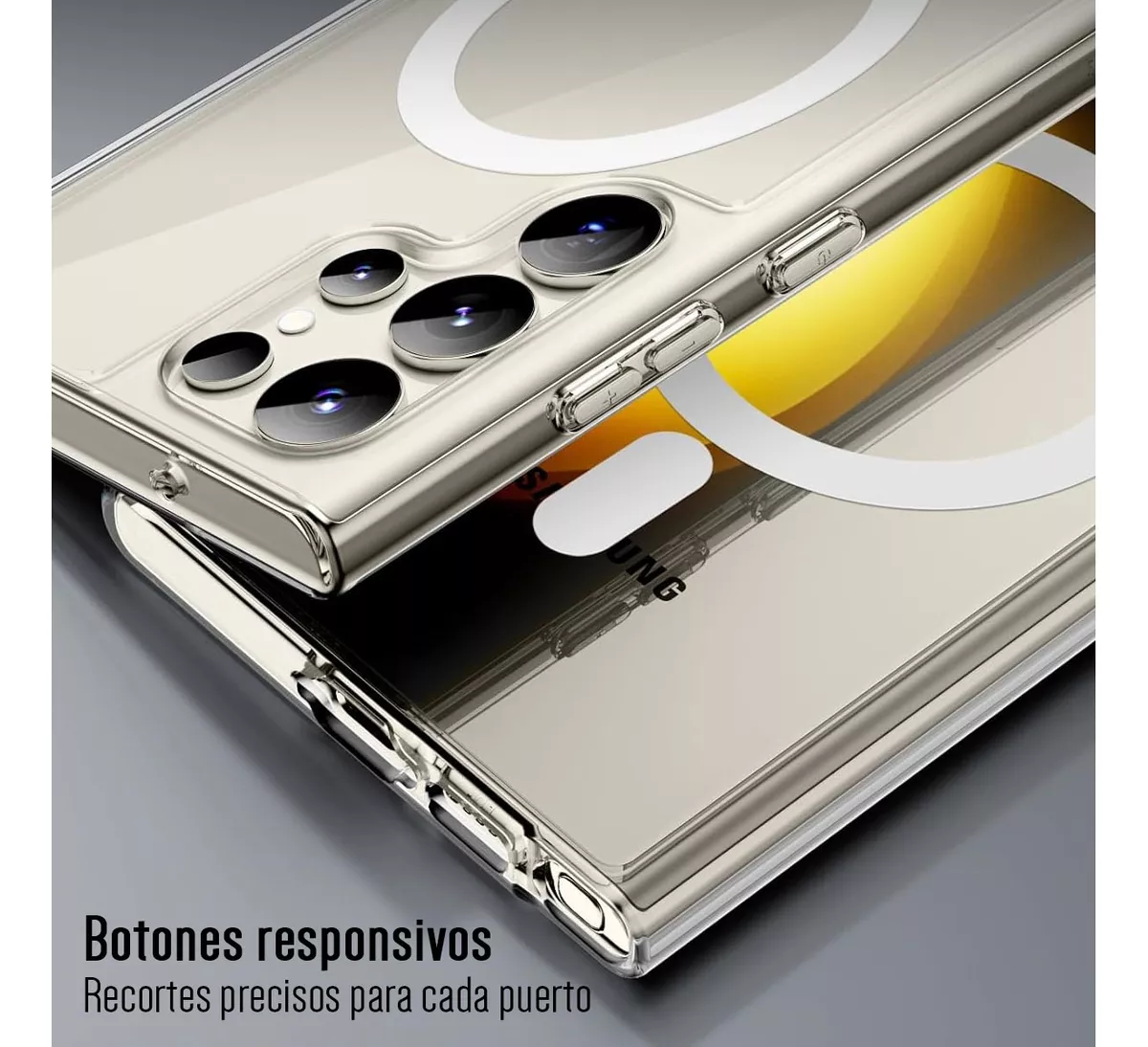 Foto 5 pulgar | Funda Para Galaxy S25 Ultra Magnetic Clear Kiosla Tpu Premium