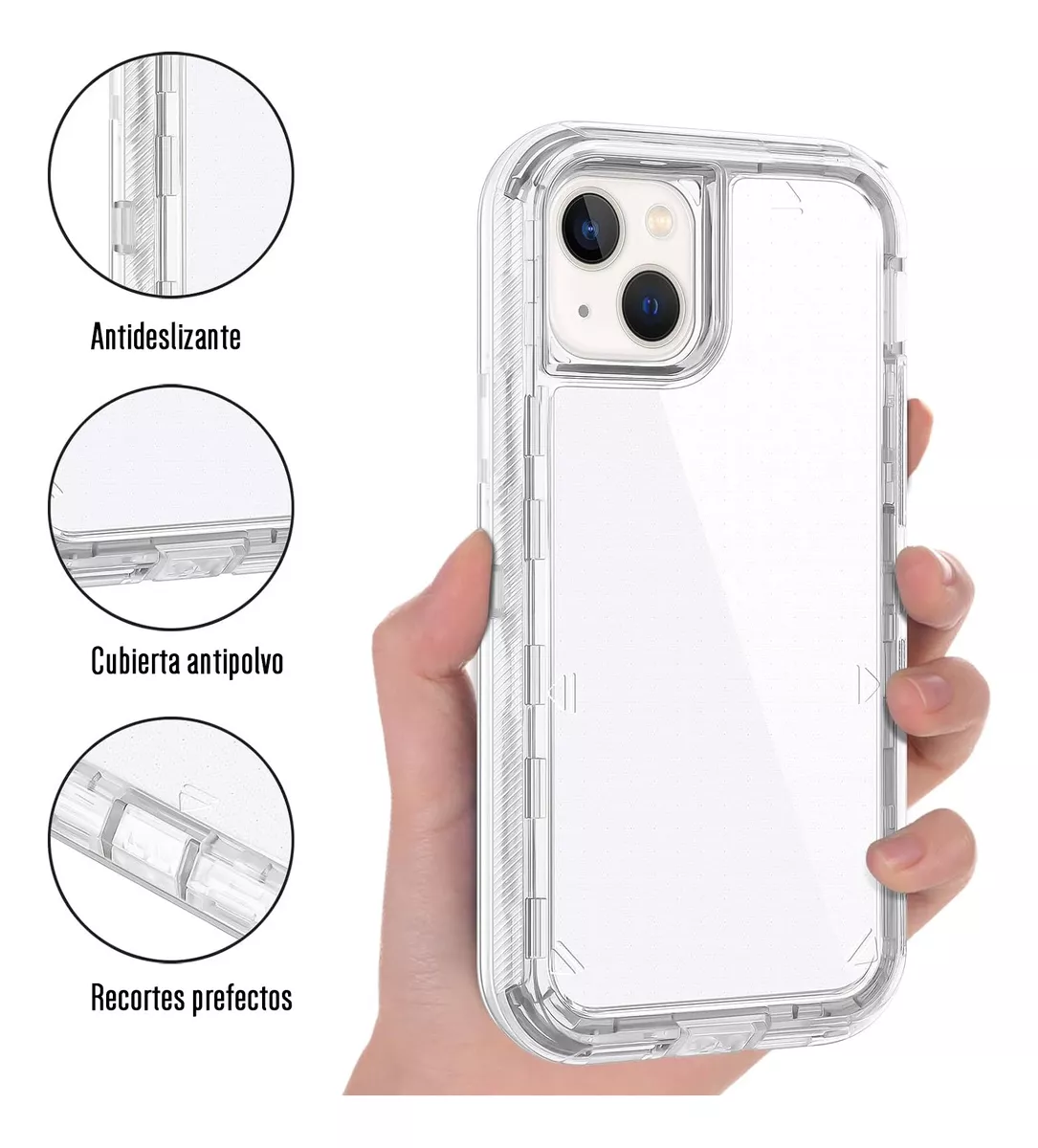 Foto 3 pulgar | Funda Para Iphone 13 Antishock 3 Capas Esquinas Reforzadas