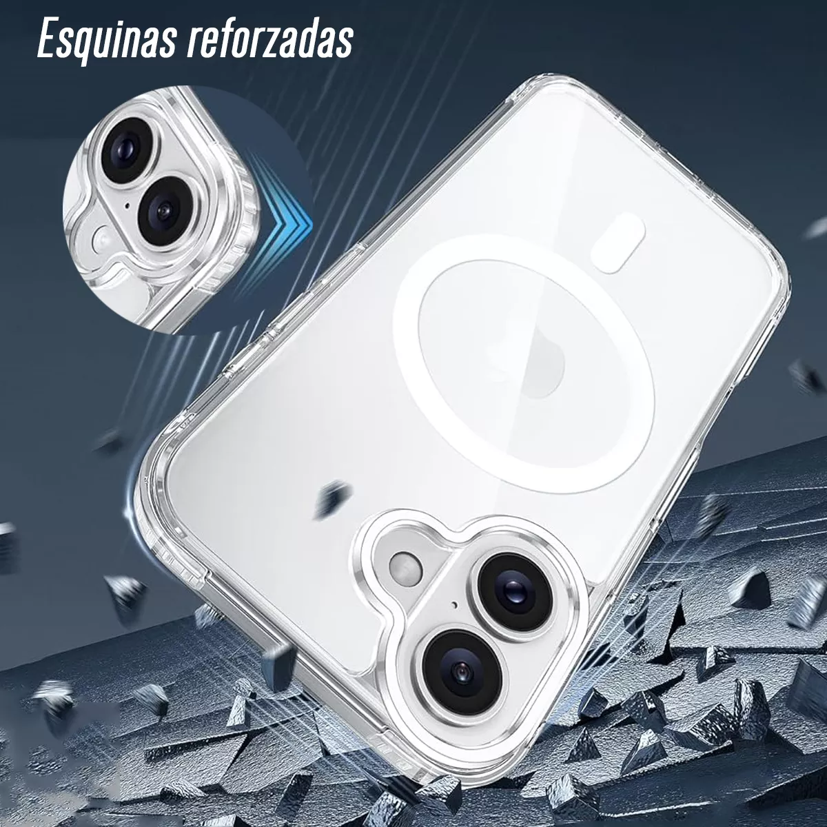 Foto 3 pulgar | Funda Para Iphone 16 Normal Magnetic Clear Kiosla Tpu Premium